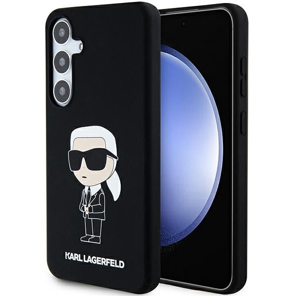 Pouzdro pro Samsung Galaxy S24 S921, Karl Lagerfeld, Silicone Ikonik NFT, černé