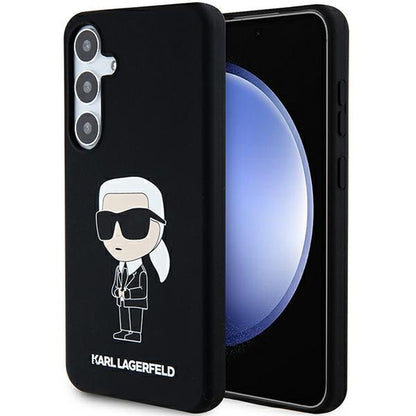 Pouzdro pro Samsung Galaxy S24 S921, Karl Lagerfeld, Silicone Ikonik NFT, černé