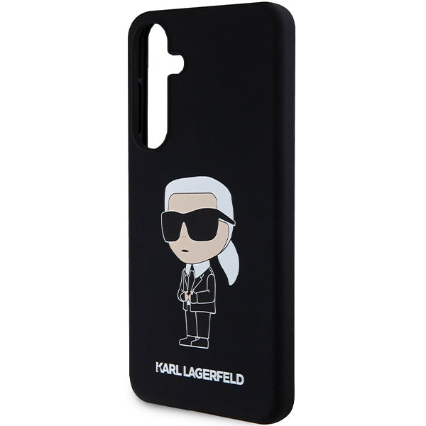 Pouzdro pro Samsung Galaxy S24 S921, Karl Lagerfeld, Silicone Ikonik NFT, černé
