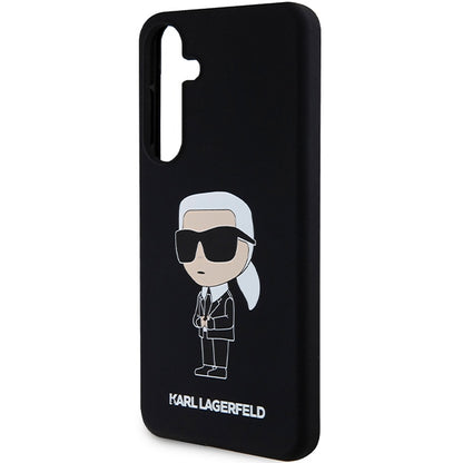 Pouzdro pro Samsung Galaxy S24 S921, Karl Lagerfeld, Silicone Ikonik NFT, černé