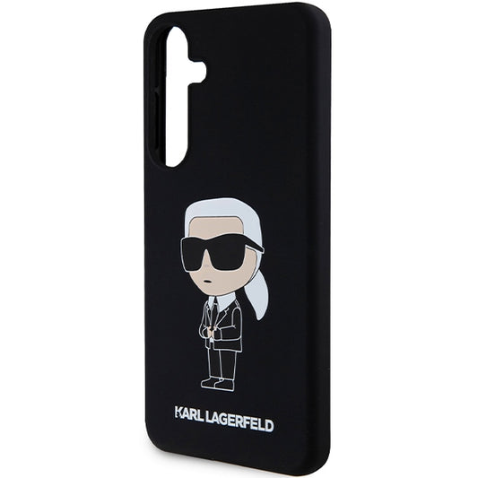 Pouzdro pro Samsung Galaxy S24 S921, Karl Lagerfeld, Silicone Ikonik NFT, černé