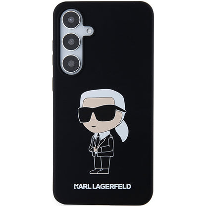 Pouzdro pro Samsung Galaxy S24 S921, Karl Lagerfeld, Silicone Ikonik NFT, černé