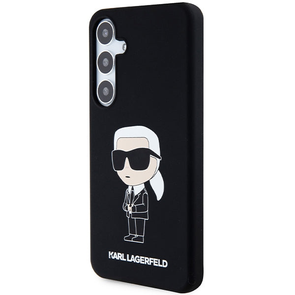 Pouzdro pro Samsung Galaxy S24 S921, Karl Lagerfeld, Silicone Ikonik NFT, černé