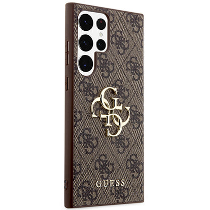 Pouzdro pro Samsung Galaxy S24 Ultra S928, Guess, 4G Big Logo, Hnědá