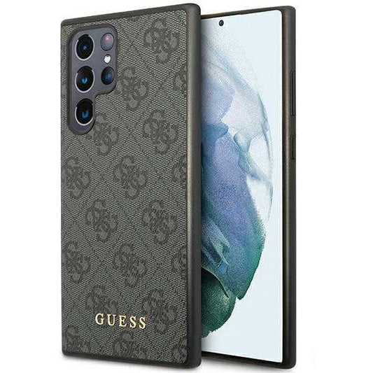 Pouzdro pro Samsung Galaxy S24 Ultra S928, Guess, 4G Metal Gold Logo, Černá