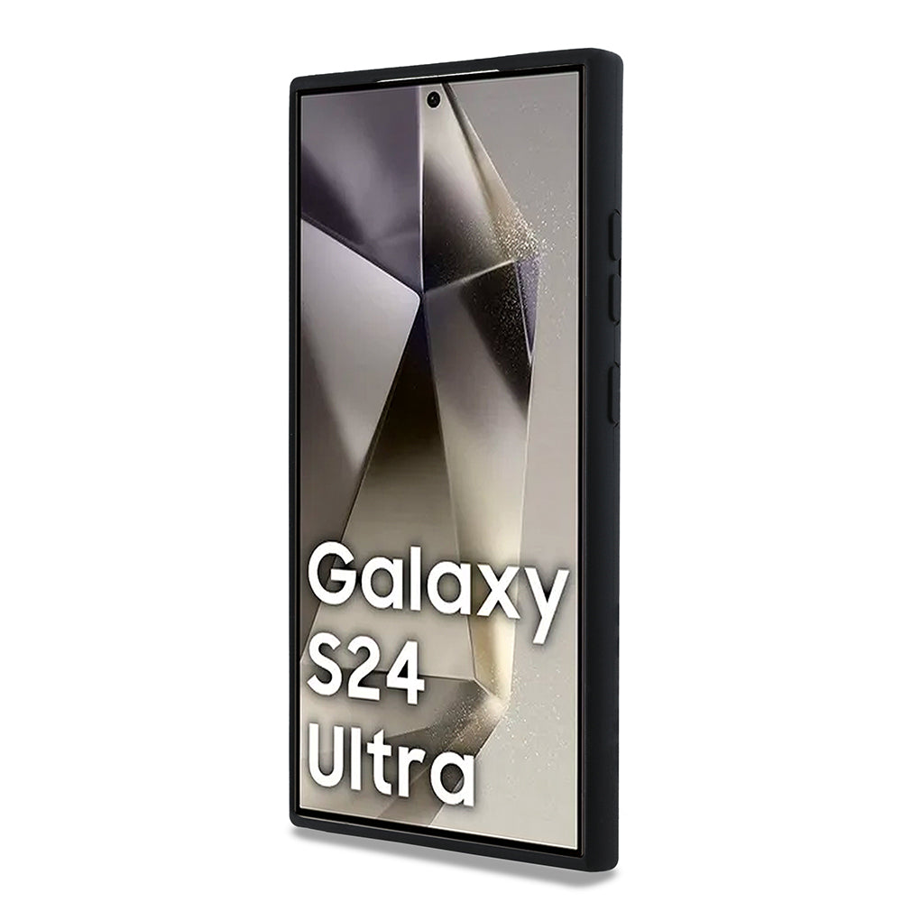Pouzdro pro Samsung Galaxy S24 Ultra S928, Karl Lagerfeld, Silicone Choupette Metal, Černá
