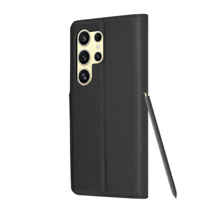 Pouzdro pro Samsung Galaxy S24 Ultra S928, Techsuit, kožené folio, černé