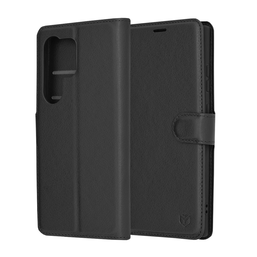 Pouzdro pro Samsung Galaxy S24 Ultra S928, Techsuit, kožené folio, černé