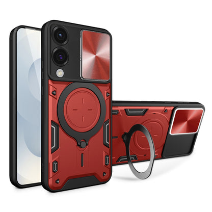 Pouzdro pro Samsung Galaxy S25 Edge S937, Techsuit, CamGuard Pro, červené