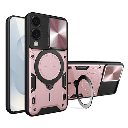 Pouzdro pro Samsung Galaxy S25 Edge S937, Techsuit, CamGuard Pro, Růžovo-zlaté