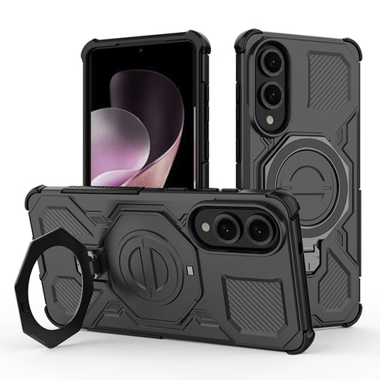 Pouzdro pro Samsung Galaxy S25 Edge S937, Techsuit, Carbon Shield Pro, Černá
