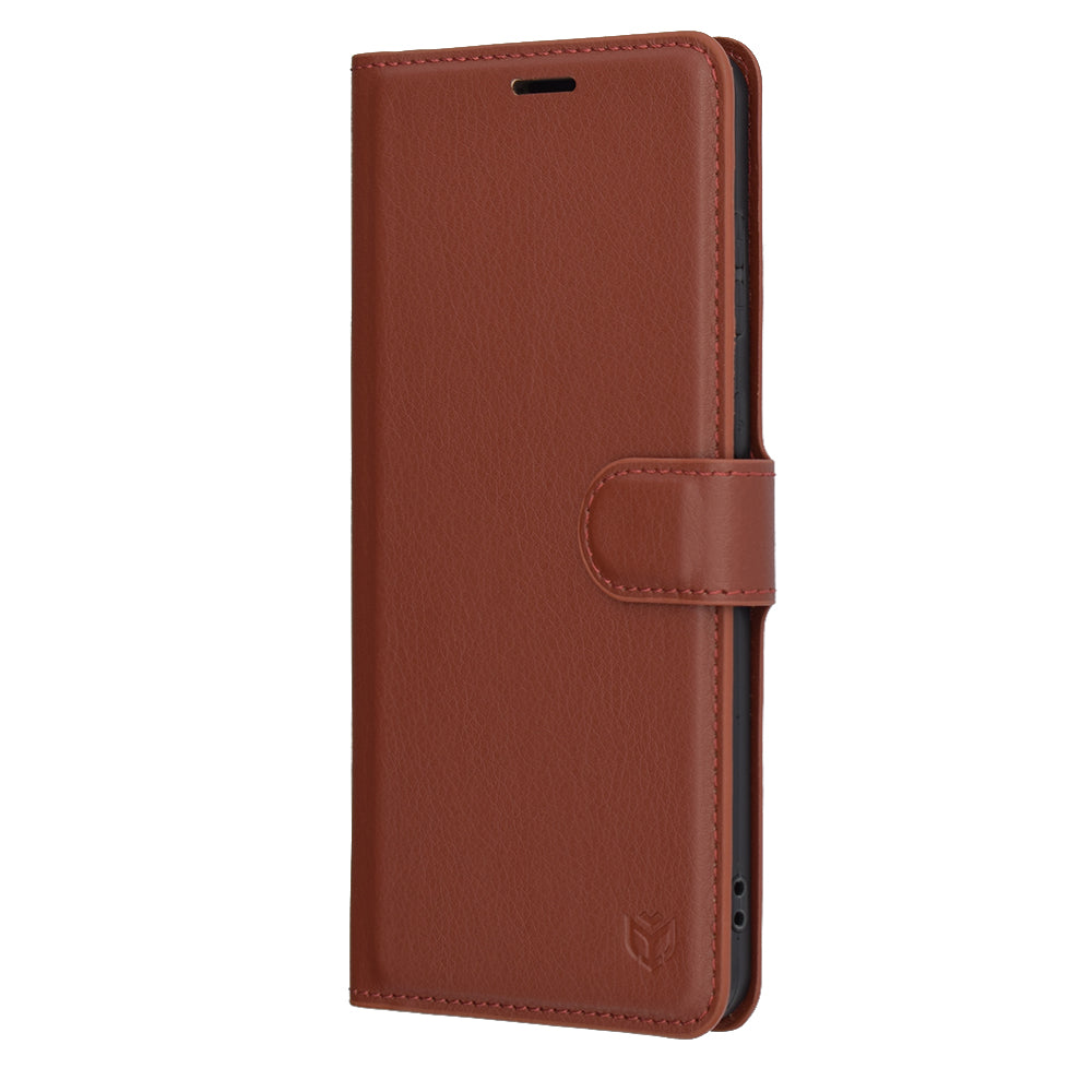 Pouzdro pro Samsung Galaxy S25 Edge S937, Techsuit, kožené folio, hnědé