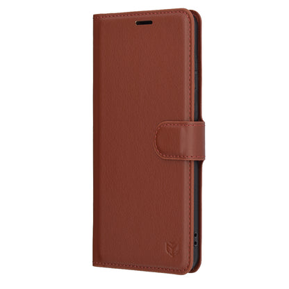 Pouzdro pro Samsung Galaxy S25 Edge S937, Techsuit, kožené folio, hnědé