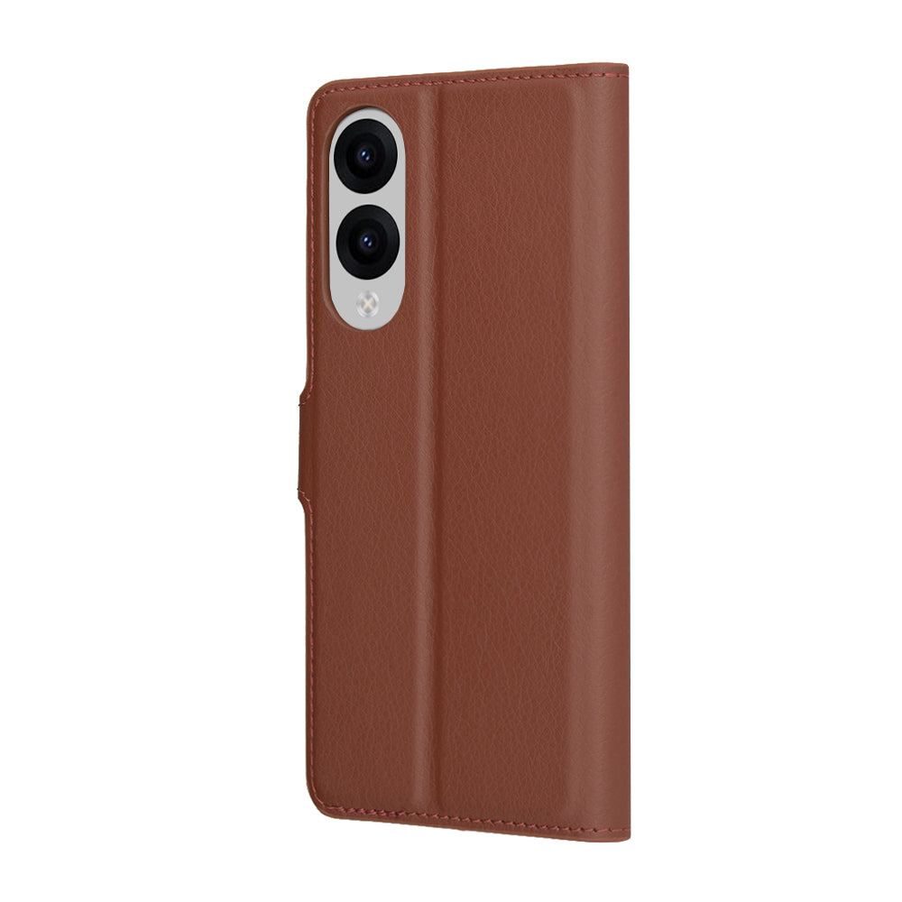 Pouzdro pro Samsung Galaxy S25 Edge S937, Techsuit, kožené folio, hnědé