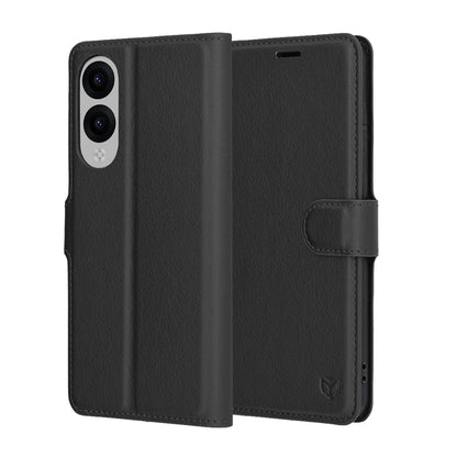 Pouzdro pro Samsung Galaxy S25 Edge S937, Techsuit, kožené folio, černé