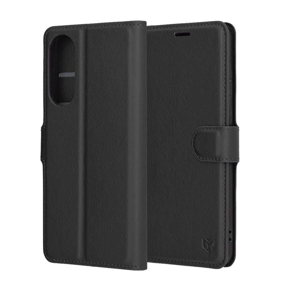 Pouzdro pro Samsung Galaxy S25 Edge S937, Techsuit, kožené folio, černé