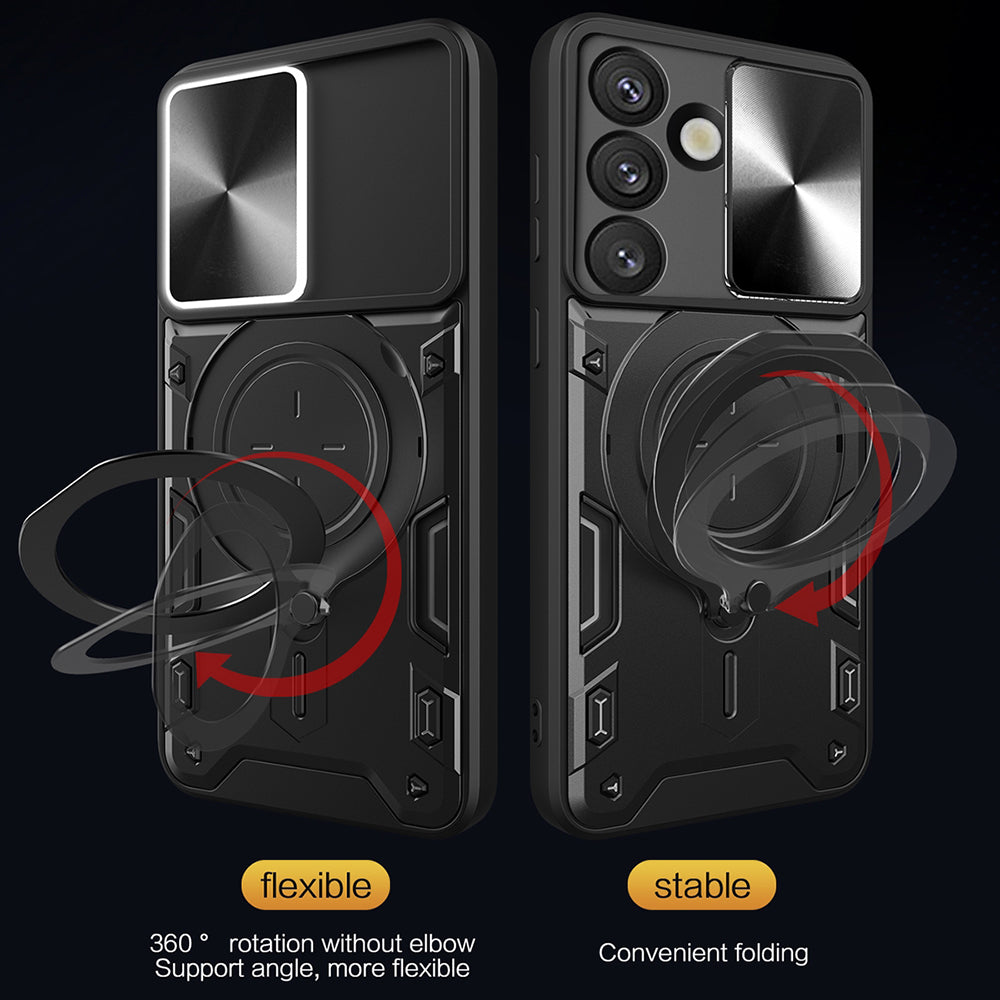 Pouzdro pro Samsung Galaxy S25 FE, Techsuit, CamGuard Pro, Růžové