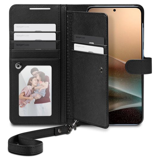 Pouzdro pro Samsung Galaxy S25+ S936, Spigen, Wallet S, Černé ACS09125