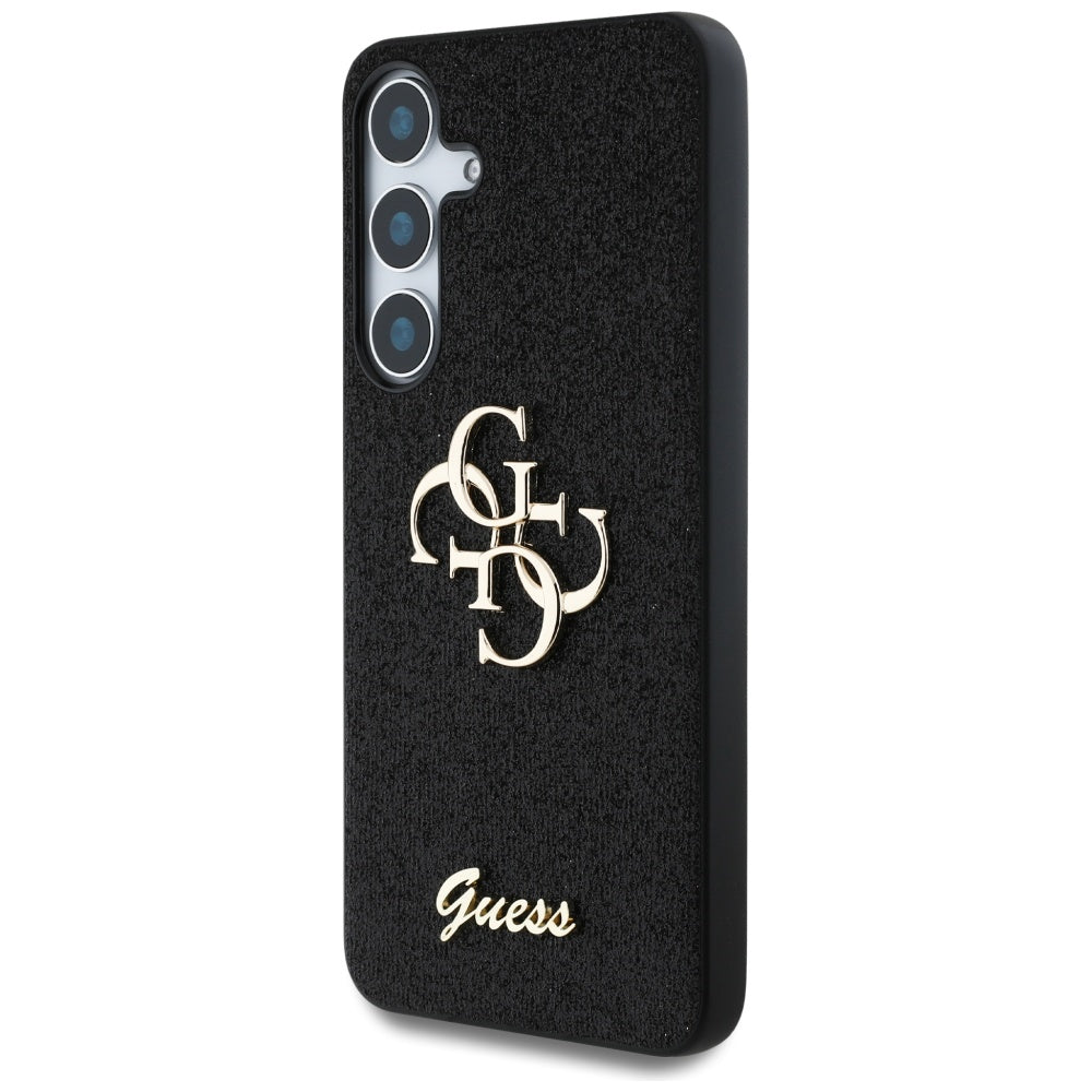 Case for Samsung Galaxy S25 S931, Guess, Glitter Big 4G Script, Black