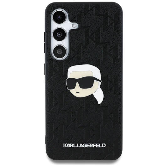 Pouzdro pro Samsung Galaxy S25 S931, Karl Lagerfeld, Monogram Karl's Head, Černá