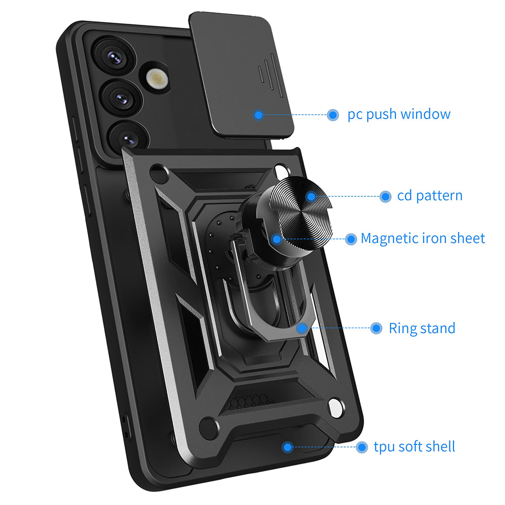Pouzdro pro Samsung Galaxy S25 S931, Techsuit, CamShield, Černá