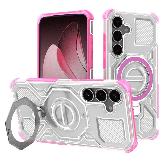 Pouzdro pro Samsung Galaxy S25 S931, Techsuit, Carbon Shield Pro, Růžové