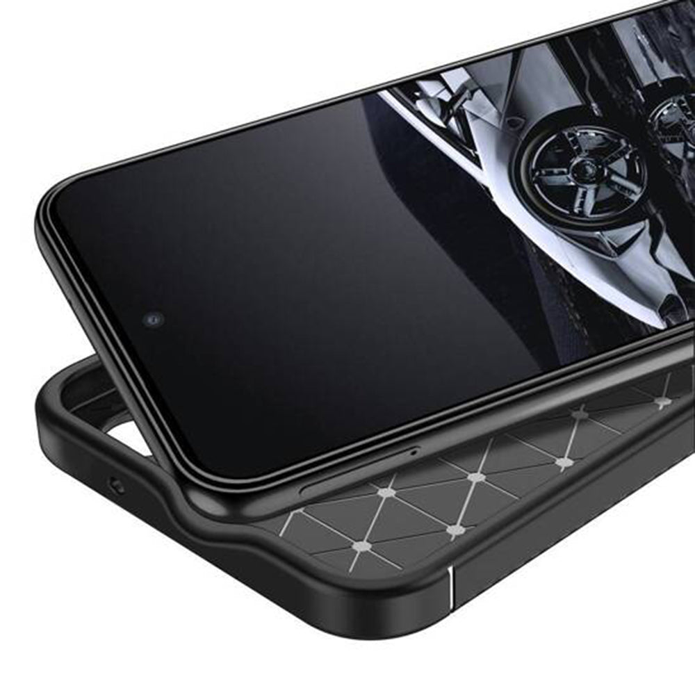 Pouzdro pro Samsung Galaxy S25 S931, Techsuit, CarbonFiber, Černé