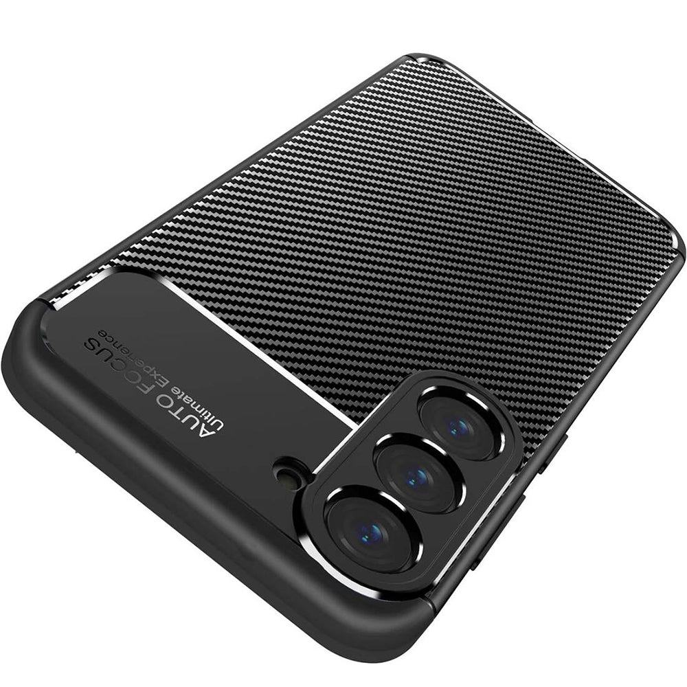 Pouzdro pro Samsung Galaxy S25 S931, Techsuit, CarbonFiber, Černé