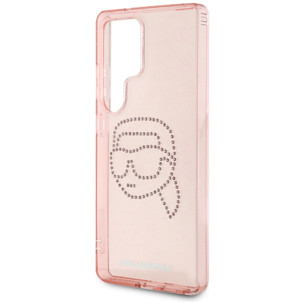 Case for Samsung Galaxy S25 Ultra S938, Karl Lagerfeld, IML Luxury Karl's Head, Pink