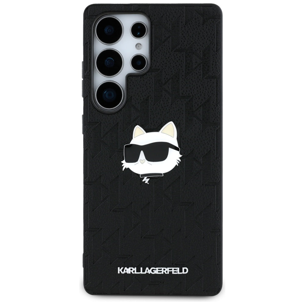 Pouzdro pro Samsung Galaxy S25 Ultra S938, Karl Lagerfeld, Monogram Choupette's Head, Černá