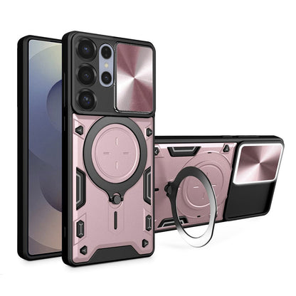Pouzdro pro Samsung Galaxy S25 Ultra S938, Techsuit, CamGuard Pro, Růžovo-zlaté