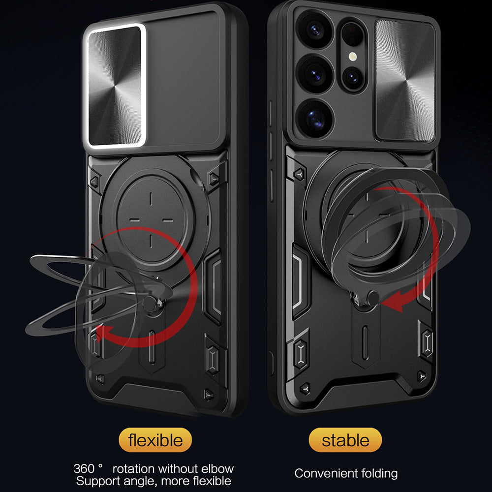 Pouzdro pro Samsung Galaxy S25 Ultra S938, Techsuit, CamGuard Pro, Růžovo-zlaté