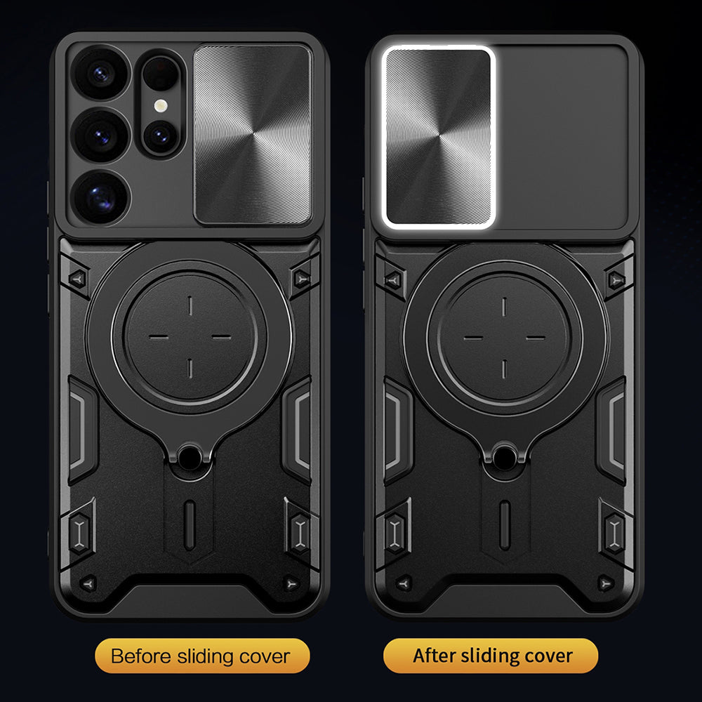 Pouzdro pro Samsung Galaxy S25 Ultra S938, Techsuit, CamGuard Pro, Růžovo-zlaté