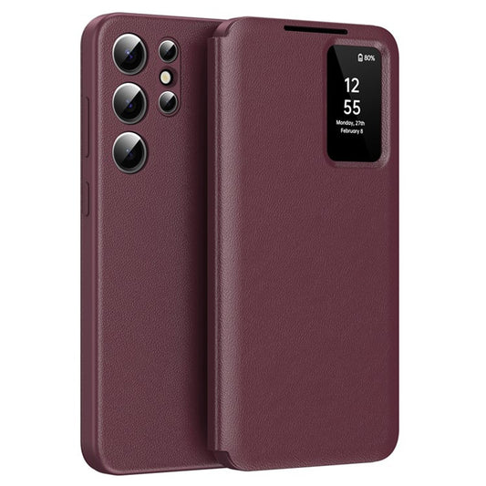 Pouzdro pro Samsung Galaxy S25 Ultra S938, Techsuit, SmartView, červené