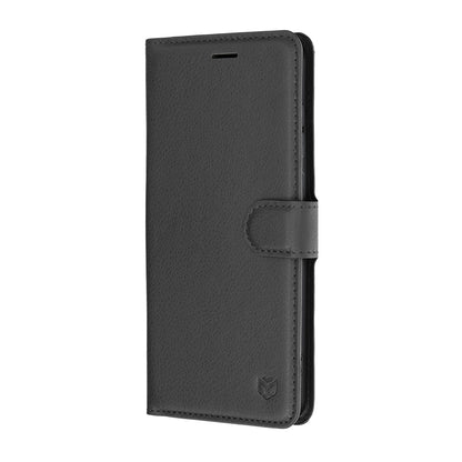 Pouzdro pro Samsung Galaxy S26 FE / S25 FE, Techsuit, kožené folio, černé