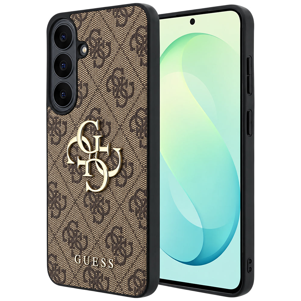 Pouzdro pro Samsung Galaxy S26 FE S741, Guess, 4G kovové logo, hnědé