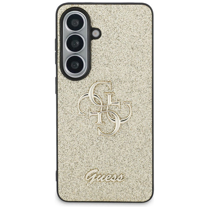 Pouzdro pro Samsung Galaxy S26 S942, Guess, Fixed Glitter Big 4G Metal Frame, Zlaté