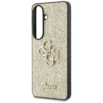 Pouzdro pro Samsung Galaxy S26 S942, Guess, Fixed Glitter Big 4G Metal Frame, Zlaté