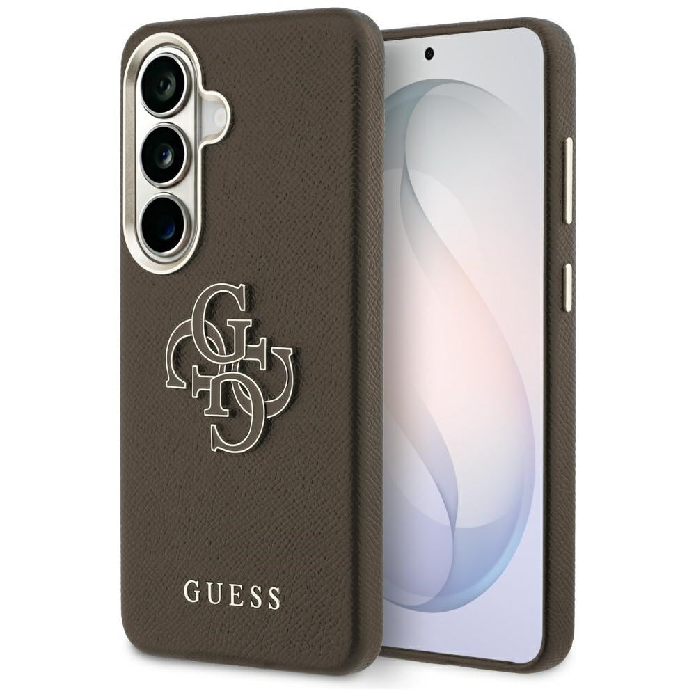 Pouzdro pro Samsung Galaxy S26 Plus S947, Guess, 4G Grained Big and Classic Logo, Hnědá