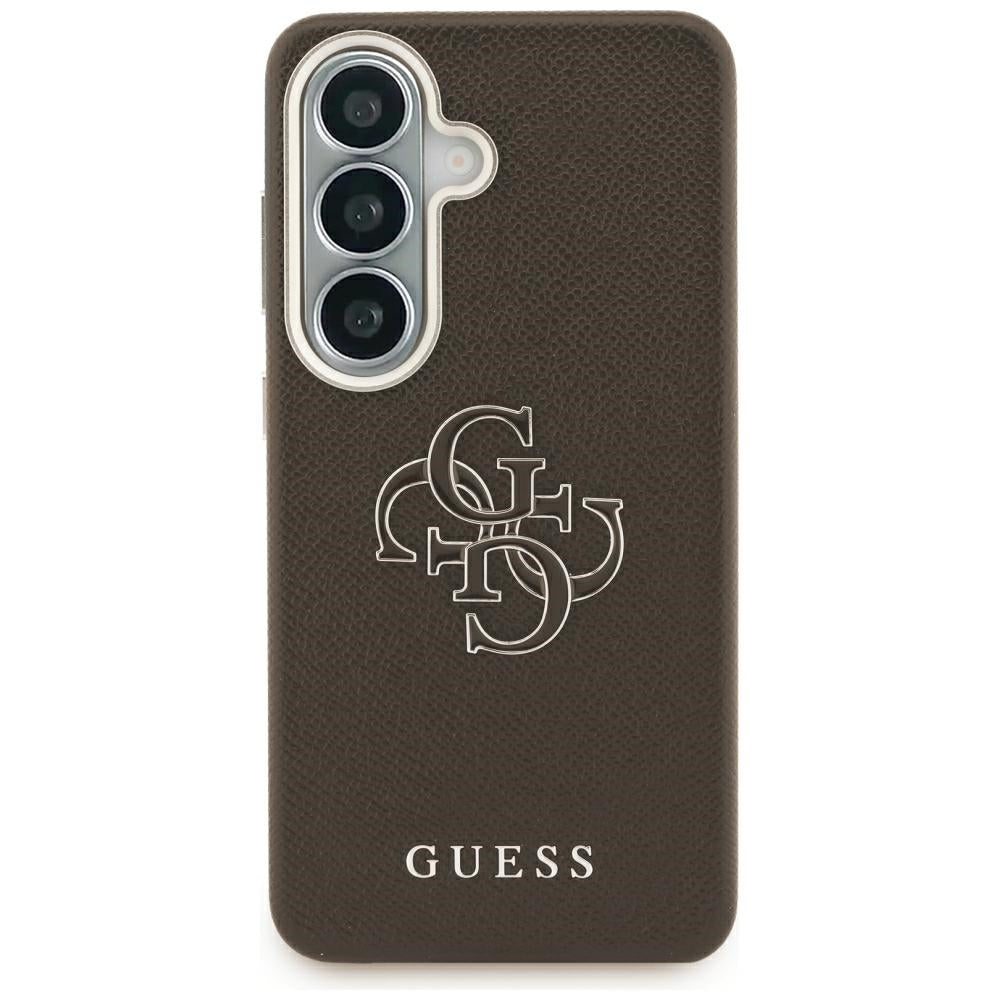 Pouzdro pro Samsung Galaxy S26 Plus S947, Guess, 4G Grained Big and Classic Logo, Hnědá