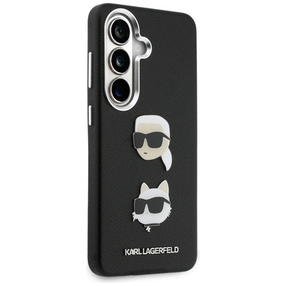 Pouzdro pro Samsung Galaxy S26 Plus S947, Karl Lagerfeld, Saffiano Karl & Choupette's Head Pin, Černá