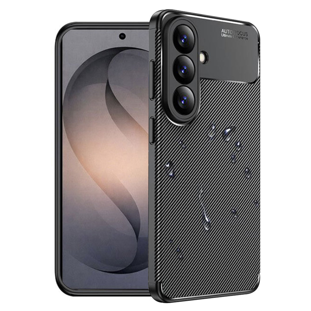 Case for Samsung Galaxy S26 Plus, Techsuit, CarbonFiber, Black