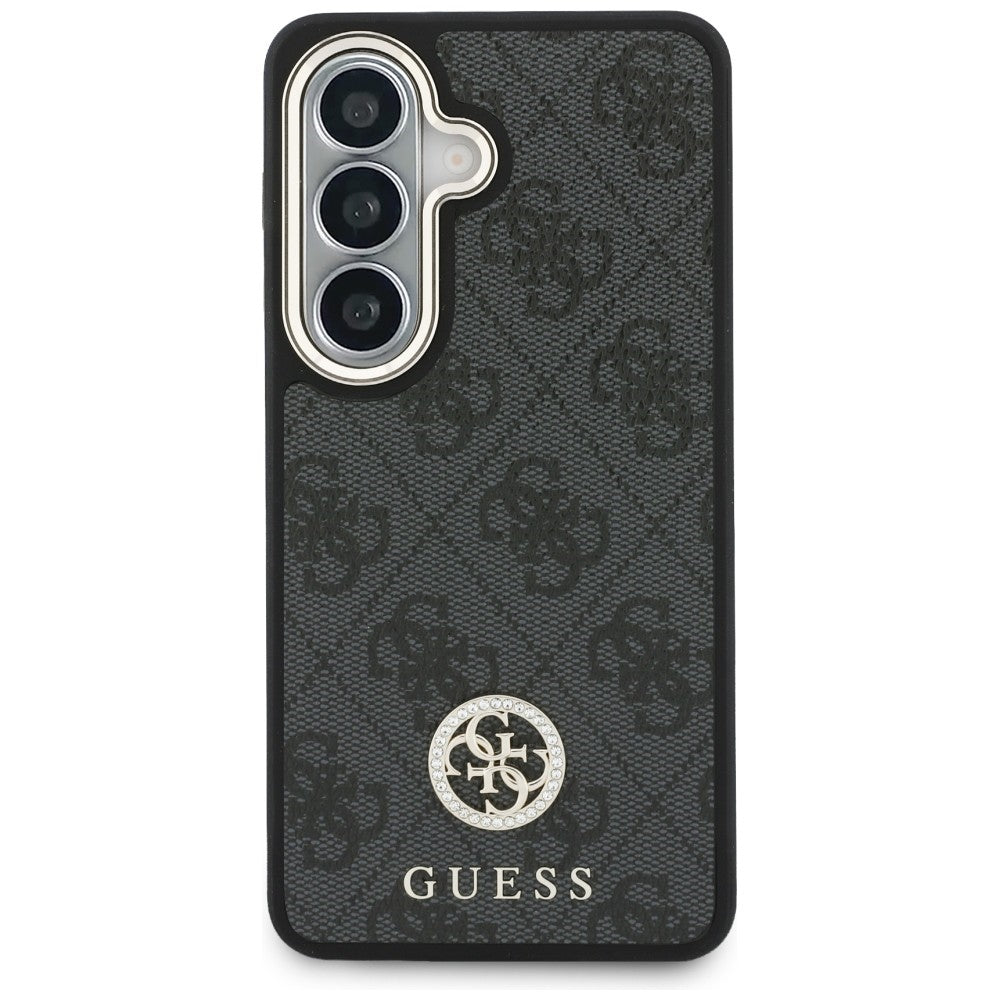 Pouzdro pro Samsung Galaxy S26 S942, GUESS, 4G Big Rhinestone Triangle Strap, Černá