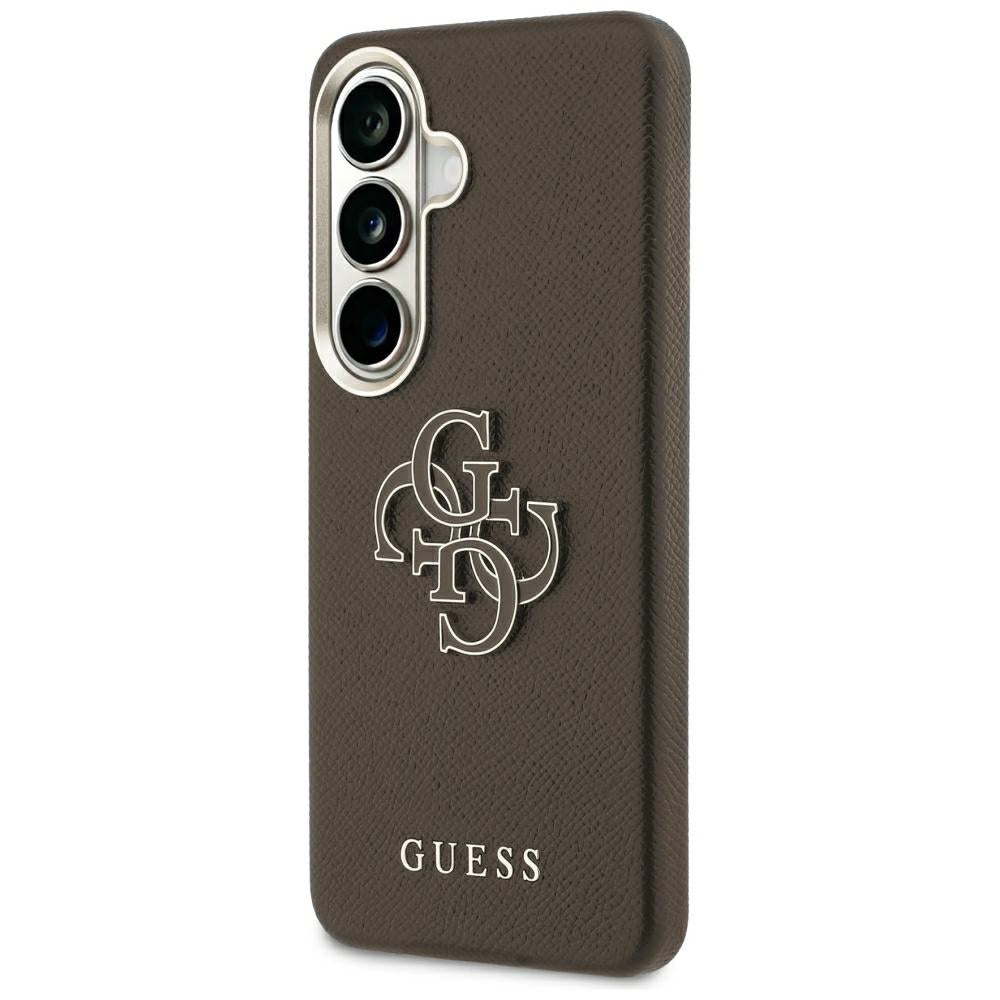 Pouzdro pro Samsung Galaxy S26 S942, Guess, 4G Grained Big and Classic Logo, Hnědá