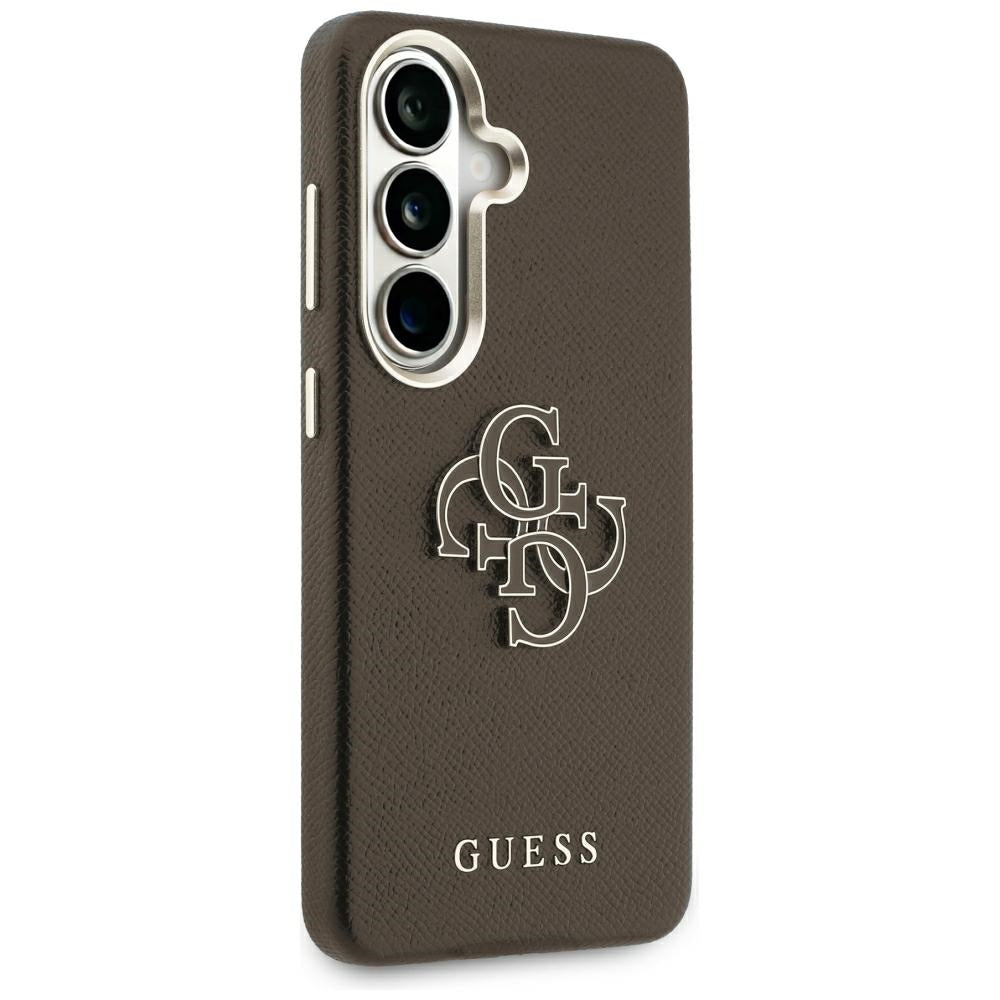 Pouzdro pro Samsung Galaxy S26 S942, Guess, 4G Grained Big and Classic Logo, Hnědá