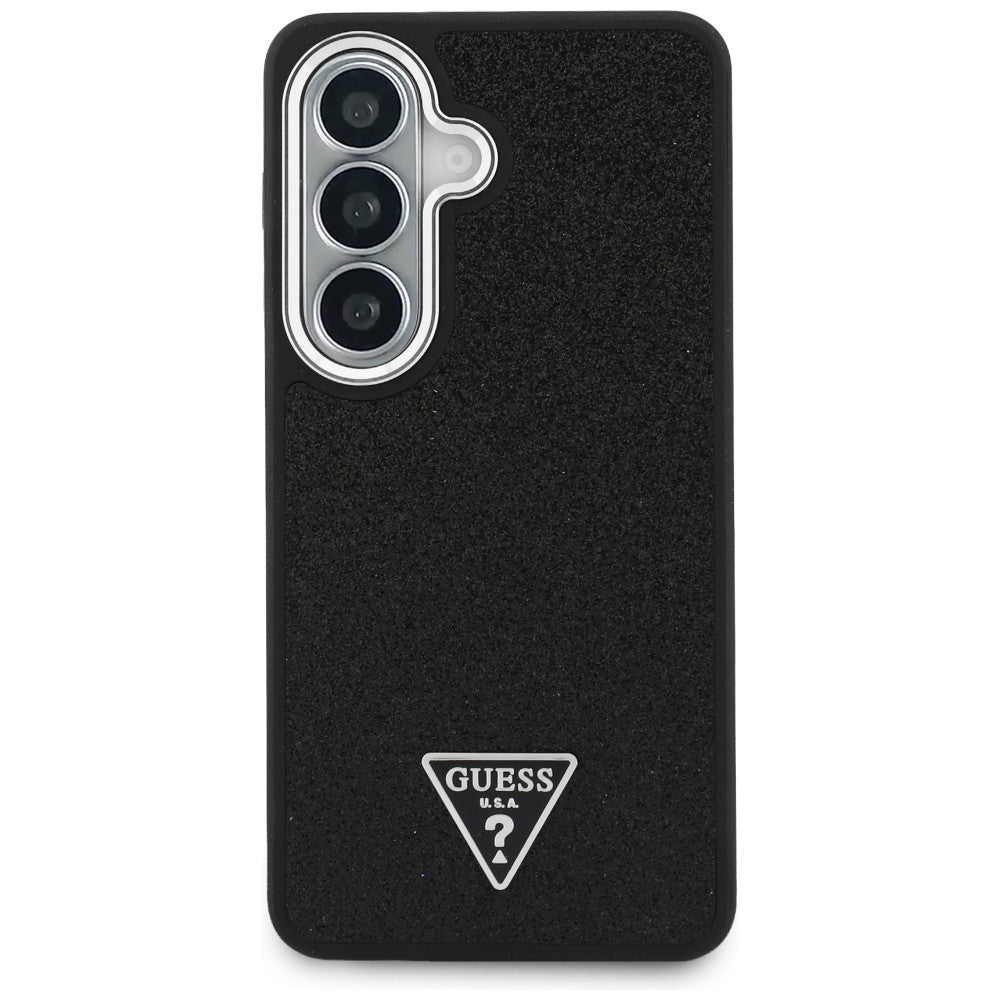 Pouzdro pro Samsung Galaxy S26 S942, Guess, Fixed Glitter Triangle Logo, Černá