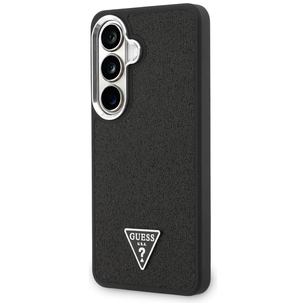Pouzdro pro Samsung Galaxy S26 S942, Guess, Fixed Glitter Triangle Logo, Černá