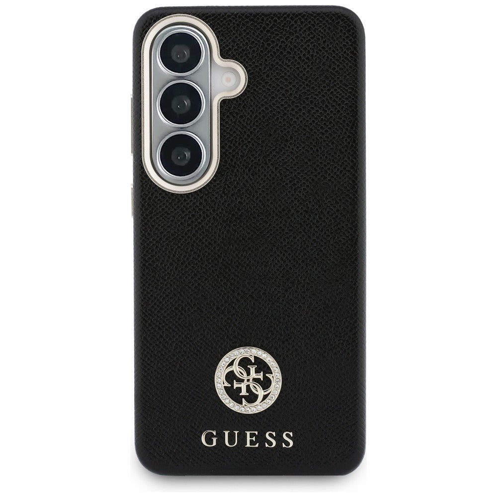 Pouzdro pro Samsung Galaxy S26 S942, Guess, Rhinestone Round Logo, Černá