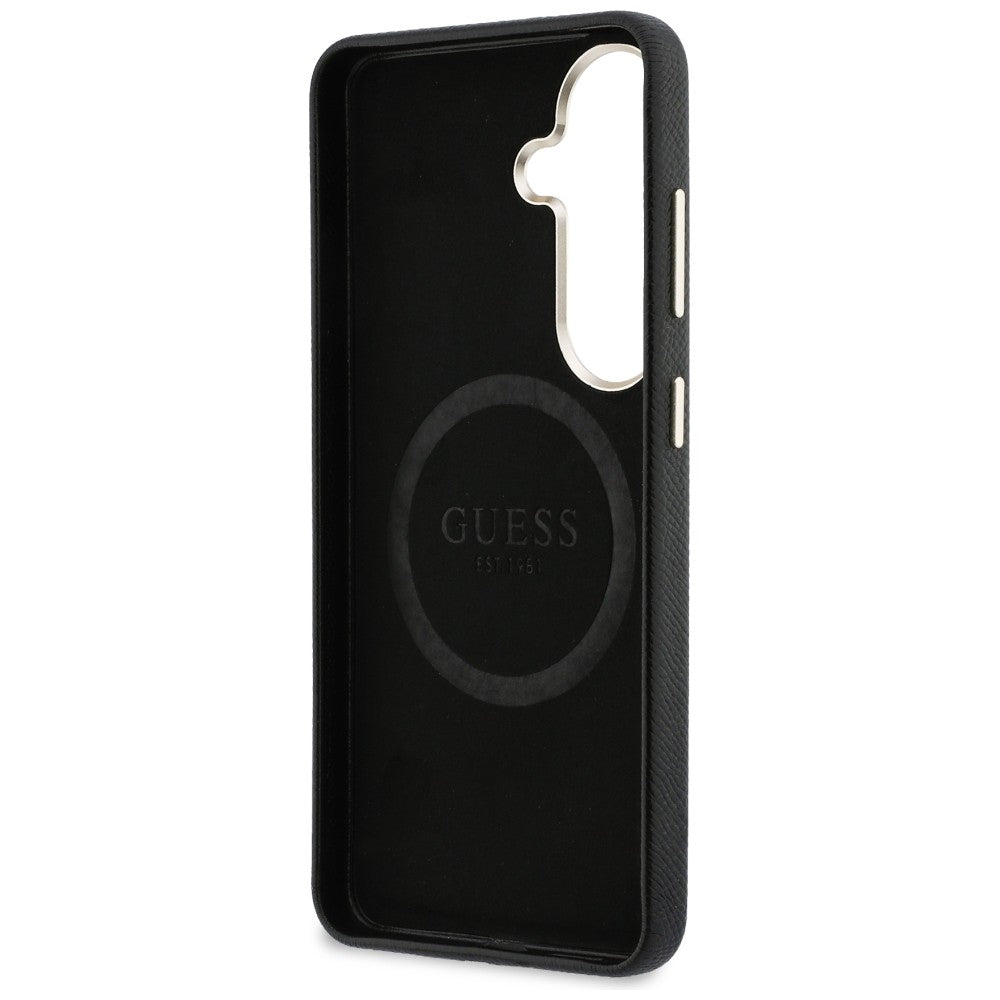 Pouzdro pro Samsung Galaxy S26 S942, Guess, Rhinestone Round Logo, Černá