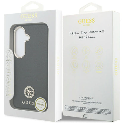 Pouzdro pro Samsung Galaxy S26 S942, Guess, Rhinestone Round Logo, Černá